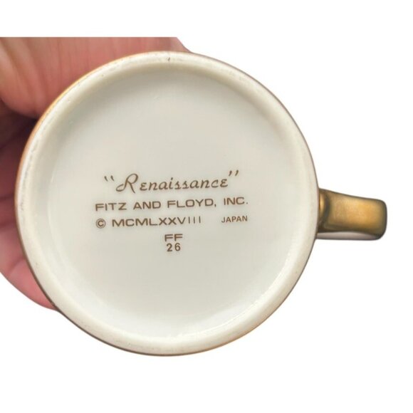 Vintage FITZ & FLOYD RENAISSANCE SHELL PEACH PINK 2 7/8" CREAMER - Rare - Picture 5 of 6
